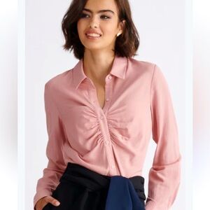 Miss Grace Blush color button down shirt